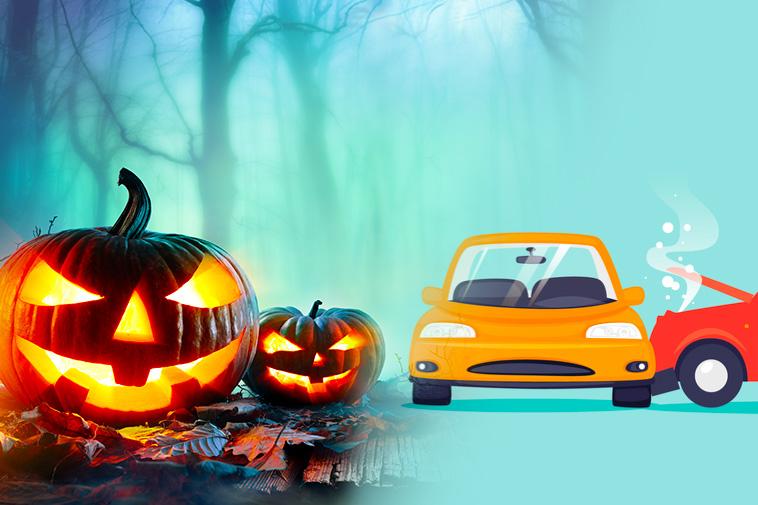 Girl Crashes Her Car on Halloween and People Are Laughing