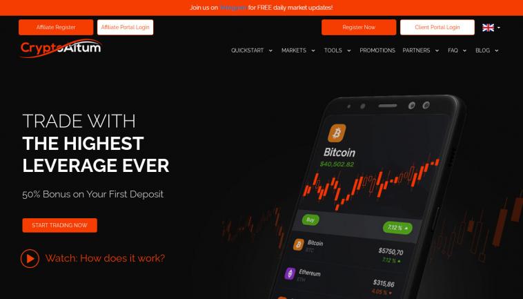 CryptoAltum (forex broker for US citizens)