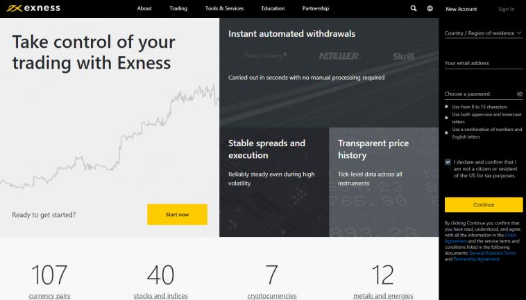 Exness (ECN forex broker)